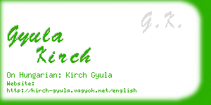 gyula kirch business card